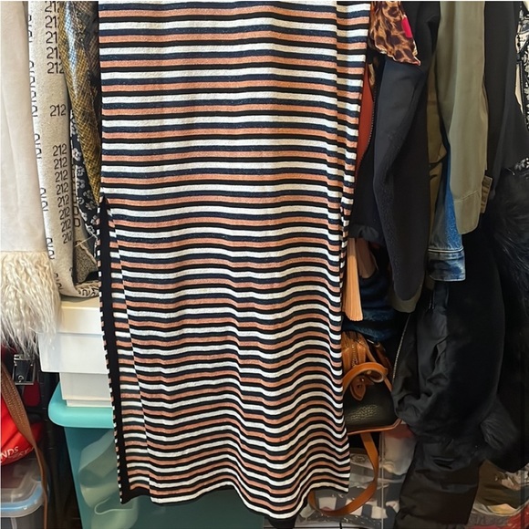 GANNI Suki Glitter Striped Maxi Dress XS - Picture 9 of 10